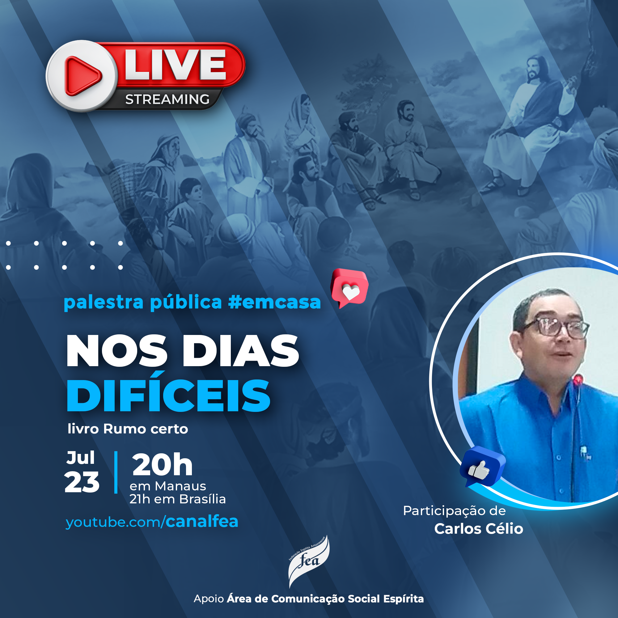 Nos dias difíceis| Palestra pública #EMCASA