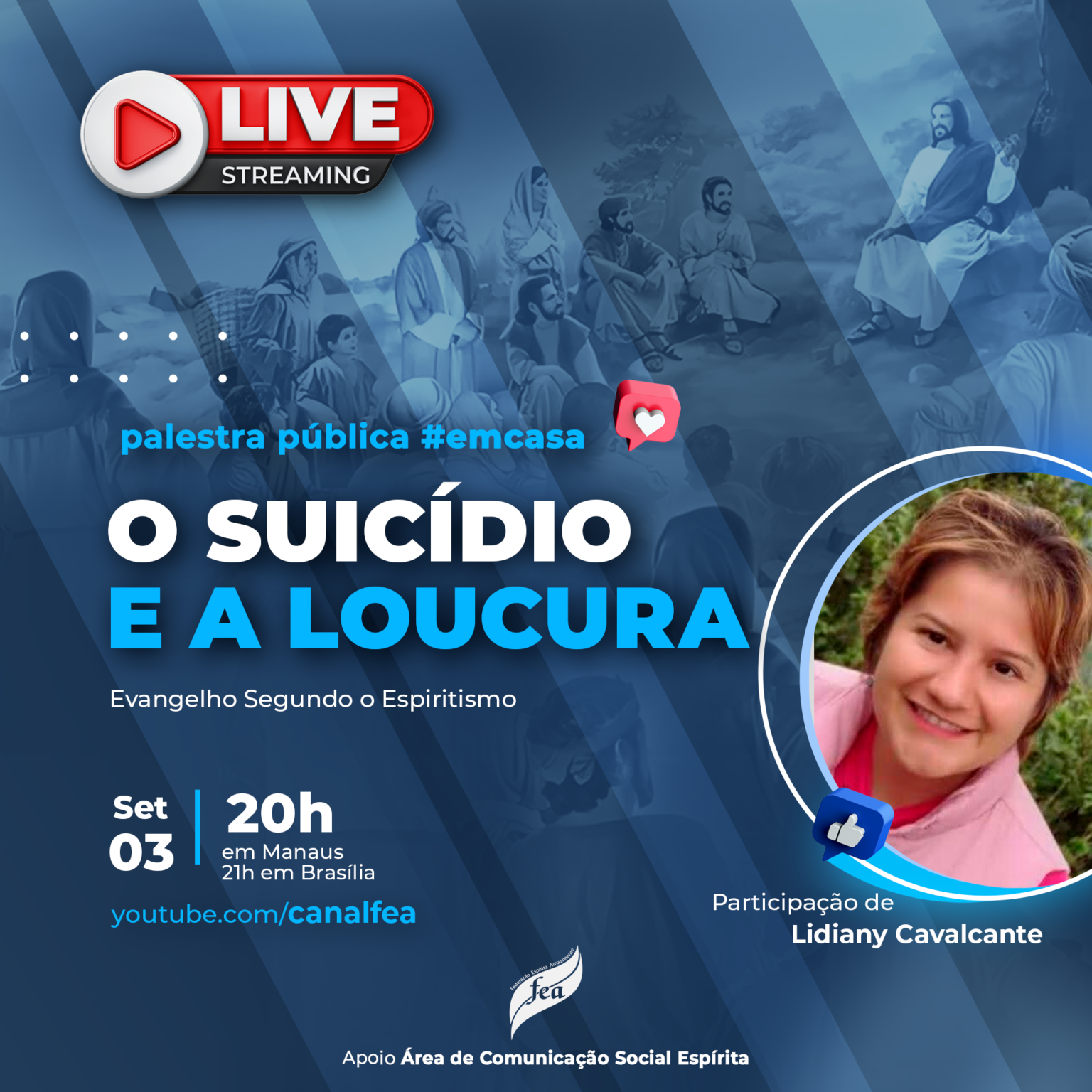 O Suicídio E A Loucura Palestra Pública Emcasa Federação Espírita Amazonense 