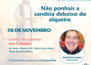 Não ponhais a Candeia debaixo do alqueire | Palestra Pública #Em Casa 06/11/2024