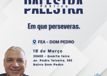 Em que perseveras | Palestra Pública 18/03/2026