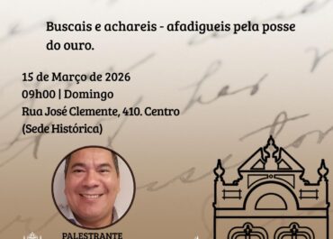 Buscai e achareis – Não vos afadigueis pela posse do ouro | Palestra FEA Centro 15/03/2026