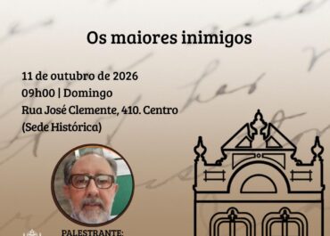 Os maiores inimigos | Palestra na FEA Centro – 11/10/2026 – Domingo.