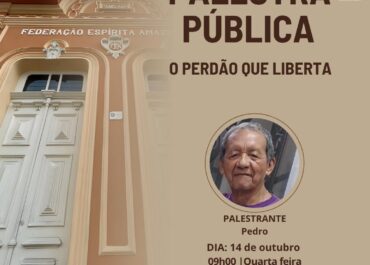 O perdão que liberta | Palestra na FEA Centro – 14/10/2026 – quarta.