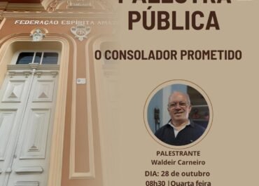O consolador prometido | Palestra na FEA Centro – 28/10/2026 – quarta-feira.