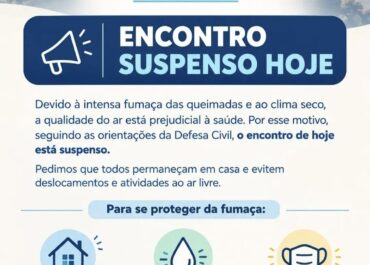 AVISO – CONVIVER E MELHORAR SUSPENSO HOJE – 17/10 -SÁBADO DEVIDO A INTENSA FUMAÇA EM MANAUS.